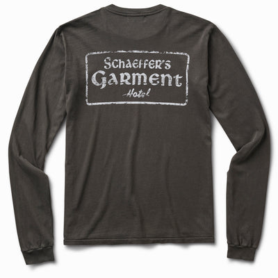 Long Sleeve Tee - Charcoal Grey Chateau Distressed Graphic