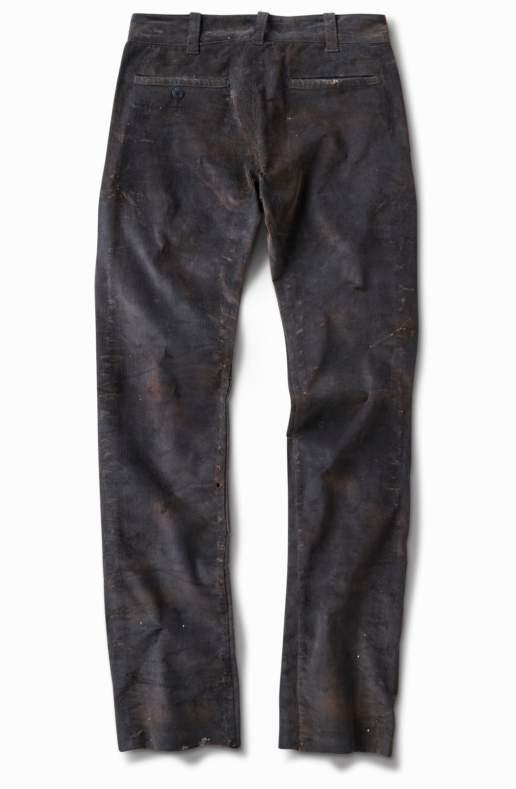 Distressed corduroy chino, back view