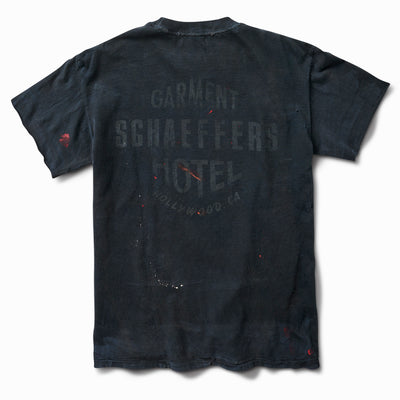 Artist Aged Distressed Ghost Logo Tee - Black