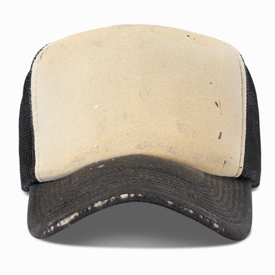 Artist Distressed oil aged dirty white Hat