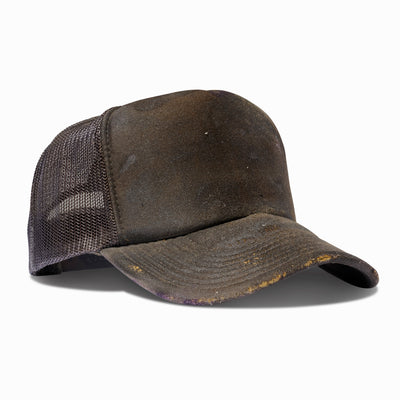Artist Distressed oil aged whiskey trucker Hat