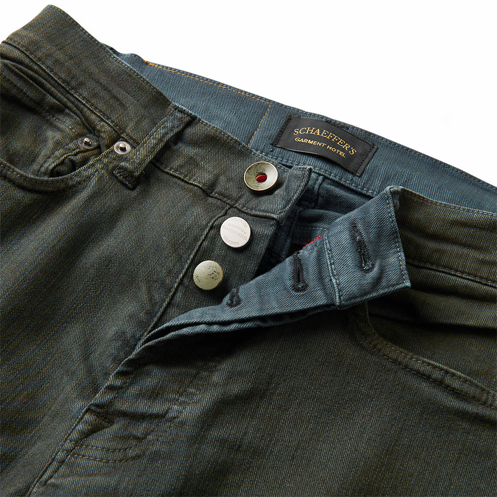 OIL DYED COATED ITALIAN TWILL 103 JEANS