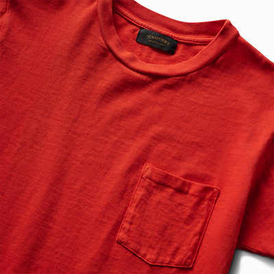 Ringspun 40s Pocket Tee - Sunburst Red