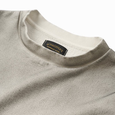 Dirty White Raw Edge French Terry Crew Sweatshirt