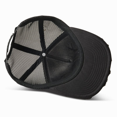 Artist Distressed Black Oil Stain Hat