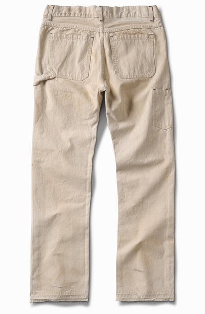 14oz Dirty White Destroyed Carpenter Pant