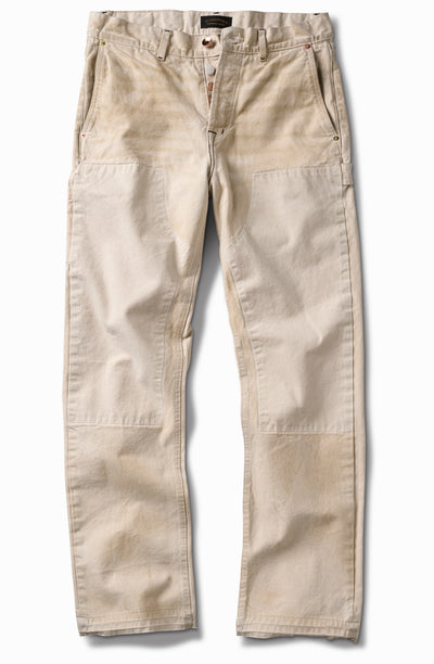 14oz Dirty White Destroyed Carpenter Pant