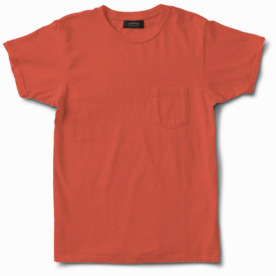 Ringspun 40s Pocket Tee - Sunburst Red