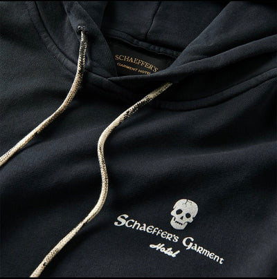 17oz French Terry Aged Black Chateau Hoodie - Schaeffer's Garment Hotel