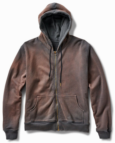 25OZ French Terry Grey Sun Zip Hoodie - Schaeffer's Garment Hotel