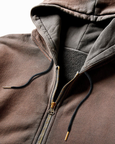 25OZ French Terry Grey Sun Zip Hoodie - Schaeffer's Garment Hotel