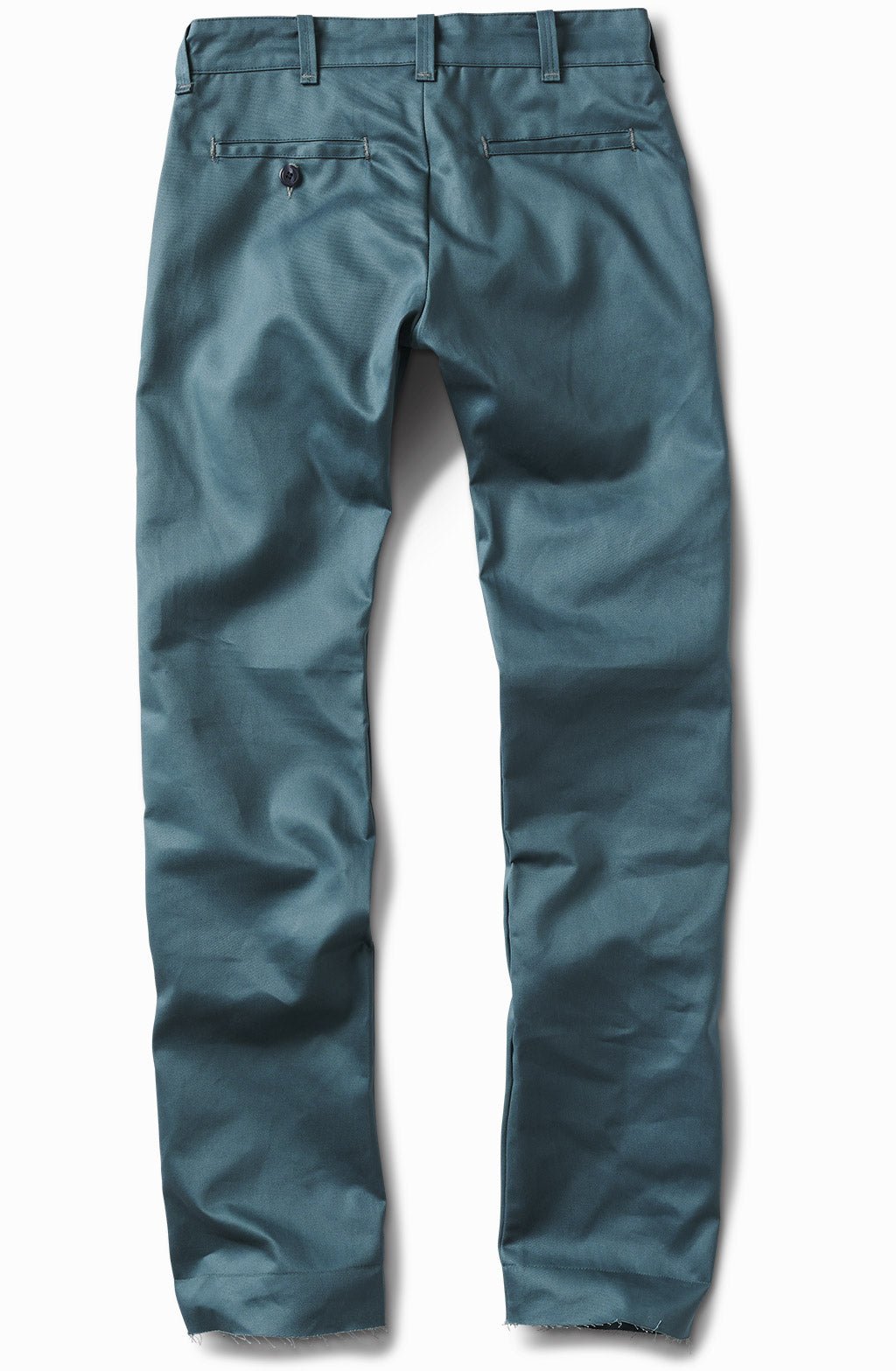 Aqua teal chino, back view