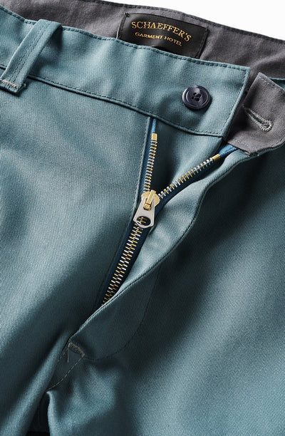 aqua teal Chino- tall straight - Schaeffer's Garment Hotel