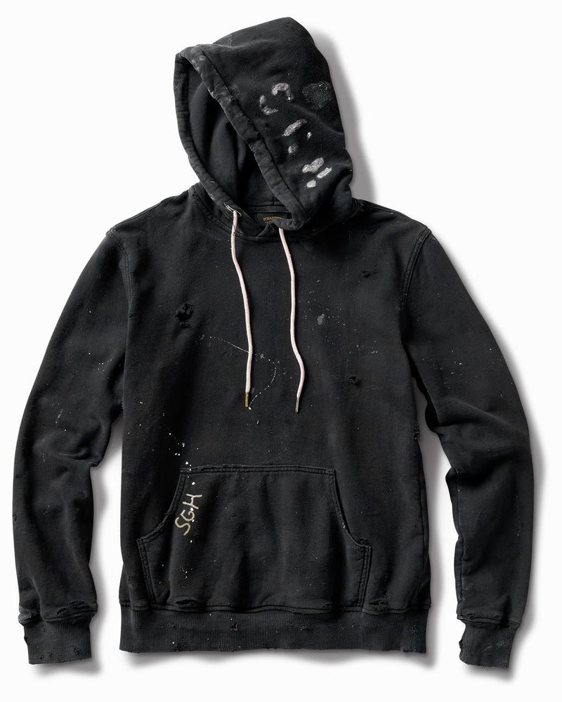 Artist Distressed French Terry Hoodie - Black