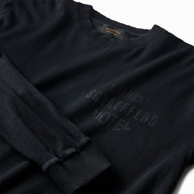 Ghost Logo Long Sleeve - Black - Schaeffer's Garment Hotel