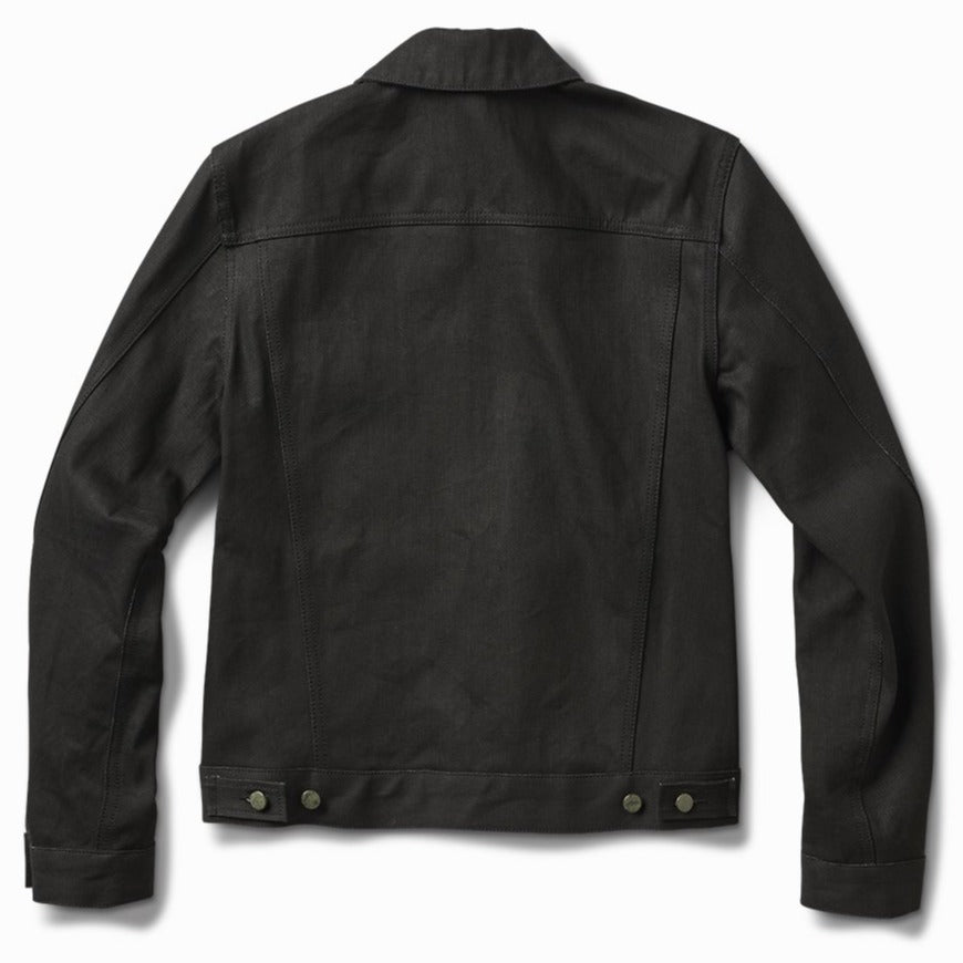Black Paloma denim jacket, back view