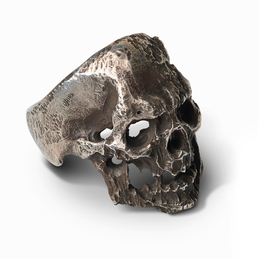Sterling Silver Broken Skull Ring