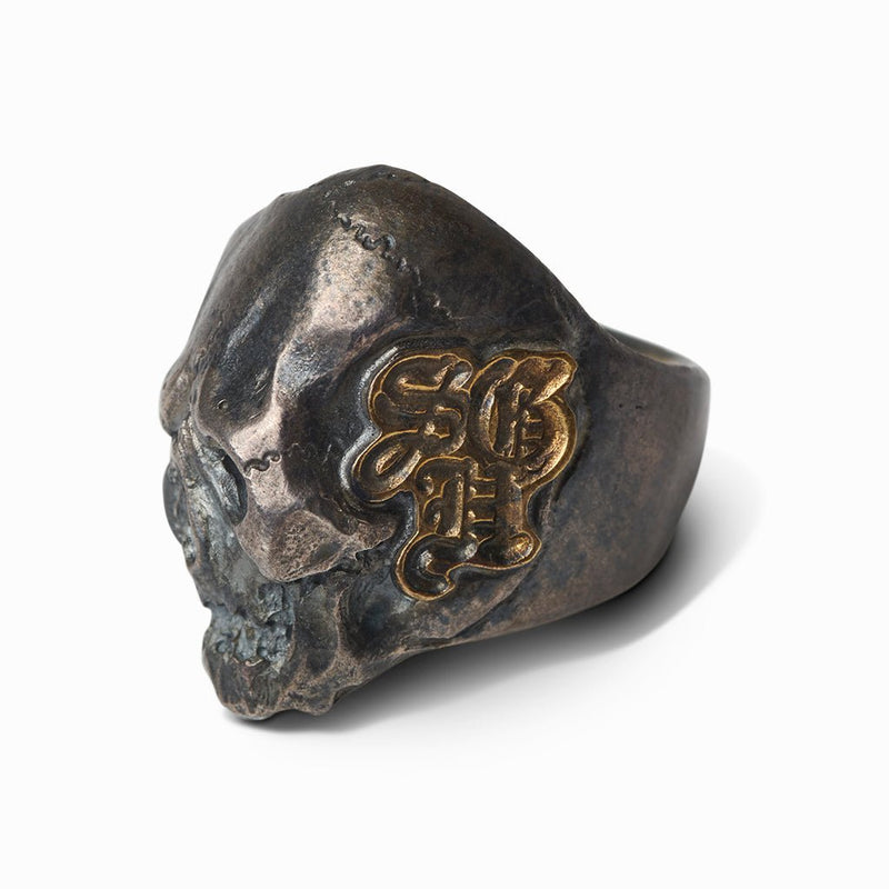Sterling Silver Schaeffer's Slanted Skull Ring