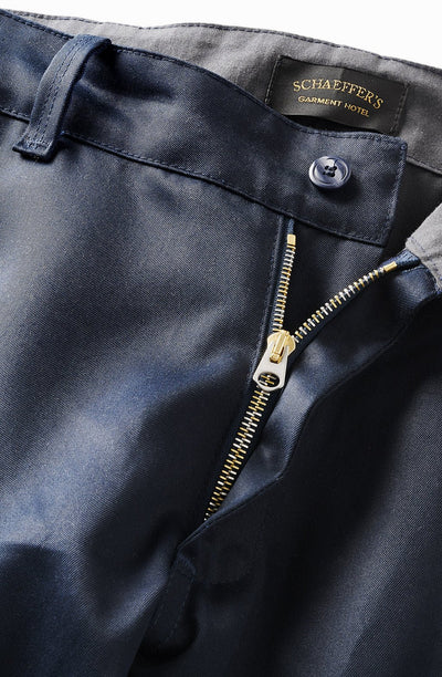 waxed indigo blue Chino - tall straight - Schaeffer's Garment Hotel