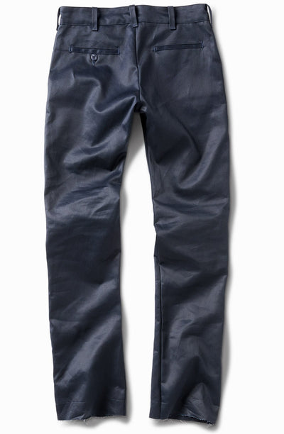 waxed indigo blue Chino - tall straight - Schaeffer's Garment Hotel