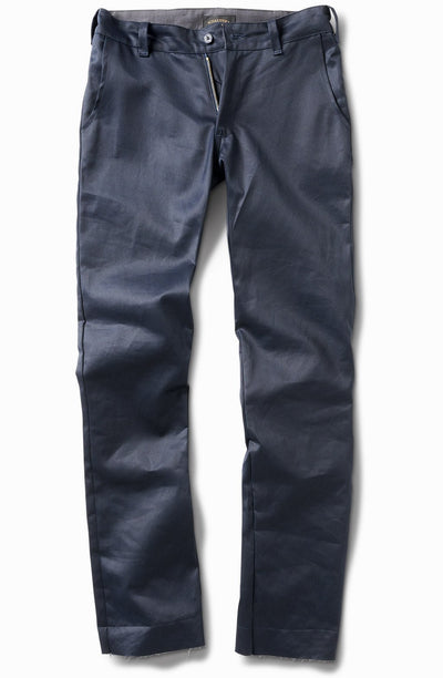 waxed indigo blue Chino - tall straight - Schaeffer's Garment Hotel