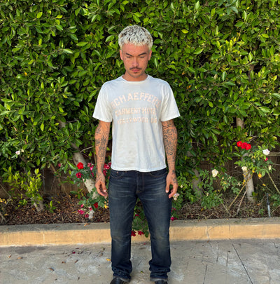 Cycle Varsity Pink cracked Print Tee