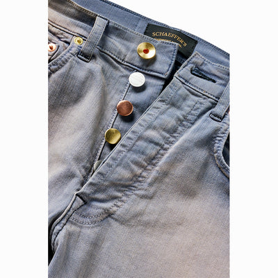 103 Indigo Sun Faded and Worn - Italian Stretch Jean