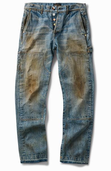 Dirty Destroyed Indigo Double Front Jean | Shop Now - Schaeffer's