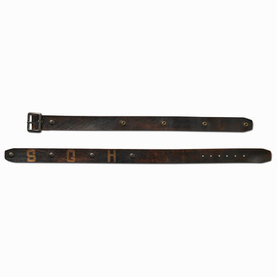 HANDMADE ADJUSTABLE LEATHER 50S PAINTED SGH BELT