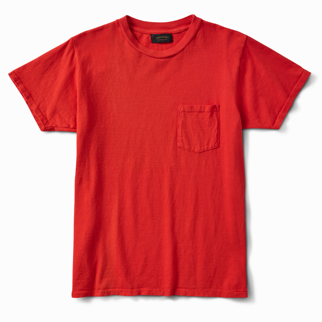 Ringspun 40s Pocket Tee - Sunburst Red