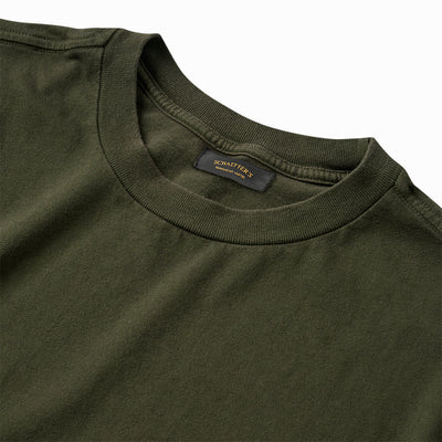 ARTHURIAN GREEN CYCLE RAW EDGE TEE