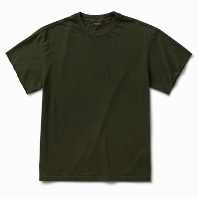 ARTHURIAN GREEN CYCLE RAW EDGE TEE