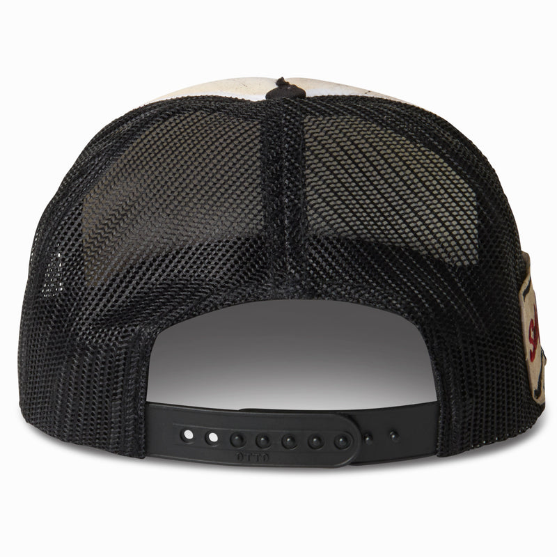 Artist Distressed Dirty Cream & Black Hat
