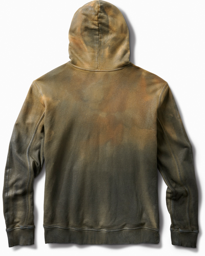 Aged Over Sized Oil Stained Leatherized Hoodie