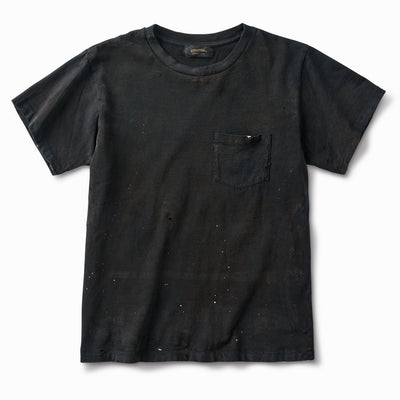 Artist DISTRESSED Ringspun 40s Pocket Tee - Worn Black