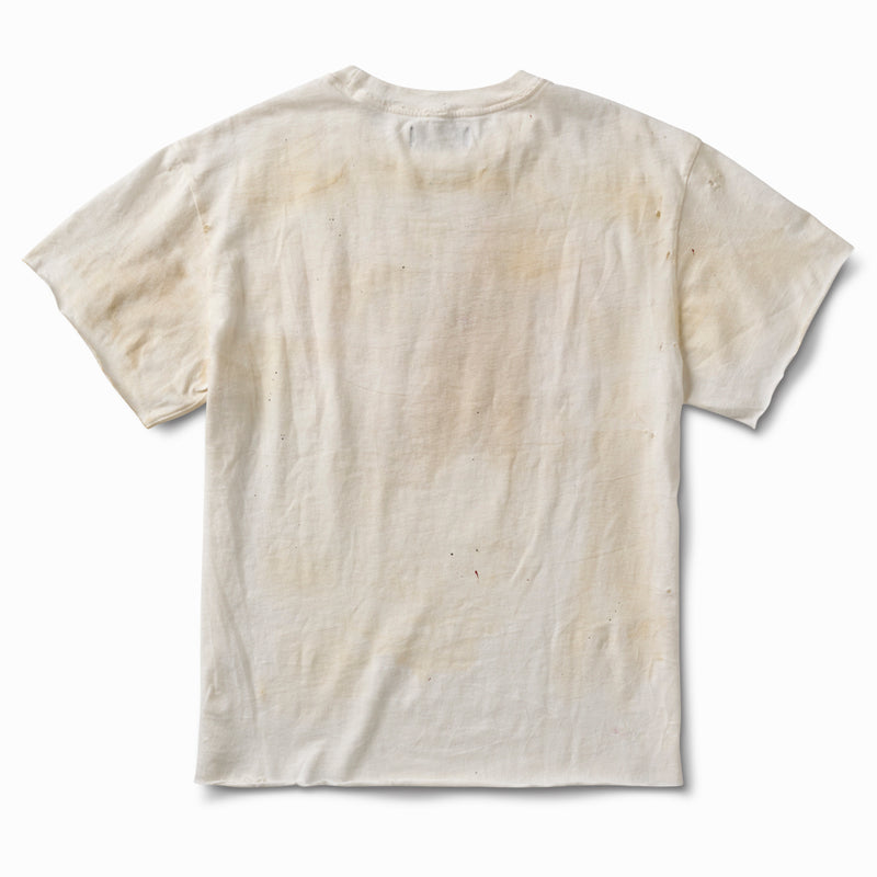 Artist Distressed Cycle Varsity Drop Shoulder Raw Edge Tee