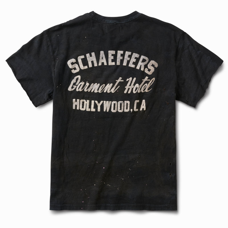 Artist Distressed Black Cycle Drop Shoulder Raw Sleeve Tee