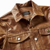 Aged Italian Handmade leather Trucker Jacket - Schaeffer's Garment Hotel