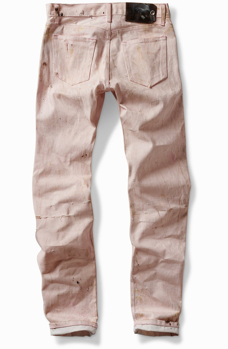 Artist Distressed Pink Coated Jean