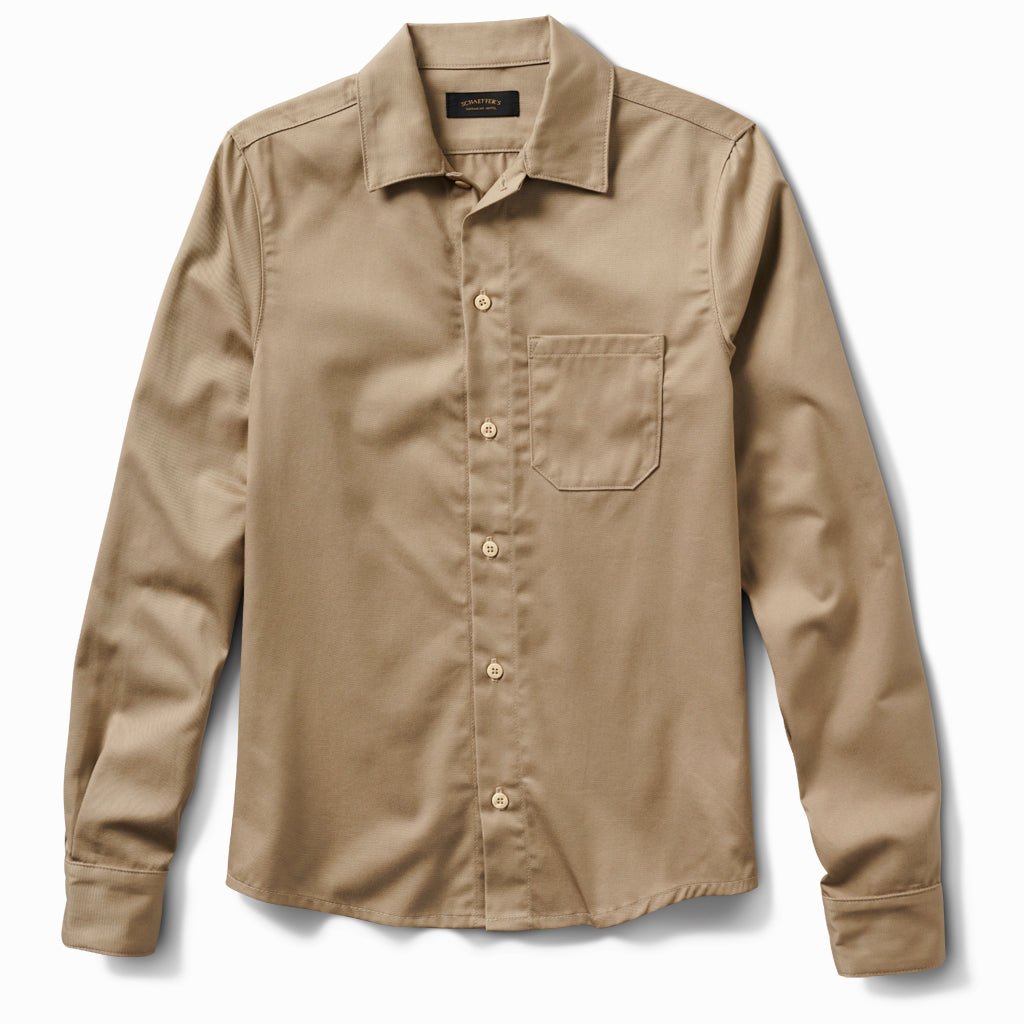 Brushed Twill Sahara Tan Button Down | Tailored Fit | Shop... M Brushed Twill Sahara Tan Button Down | Tailored Fit | Shop... M