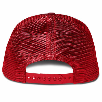 Custom trucker hat - Maroon & Red - Schaeffer's Garment Hotel