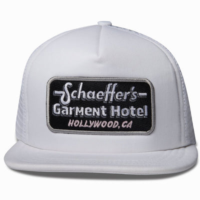 Custom trucker hat - White - Schaeffer's Garment Hotel