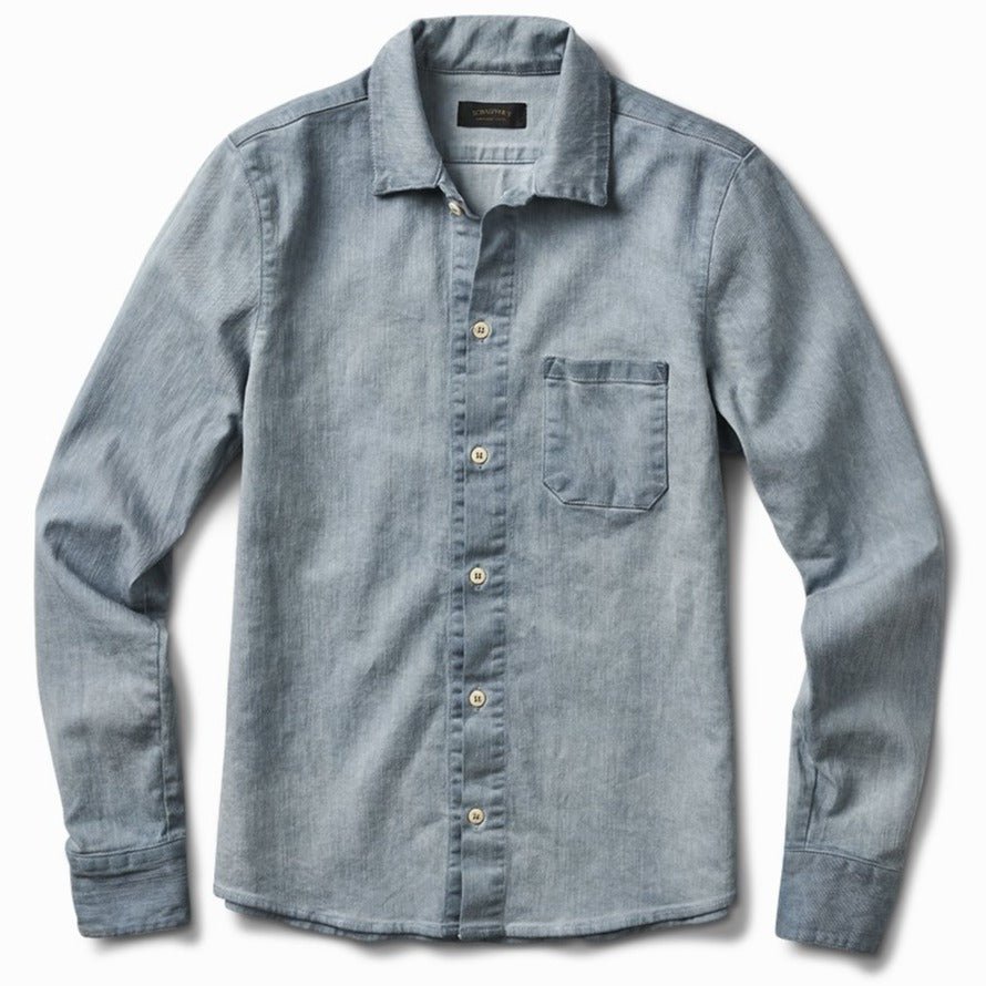 Buy GAS Blue Jacquard Denim Casual Shirt - Shirts for Men 1300946 | Myntra