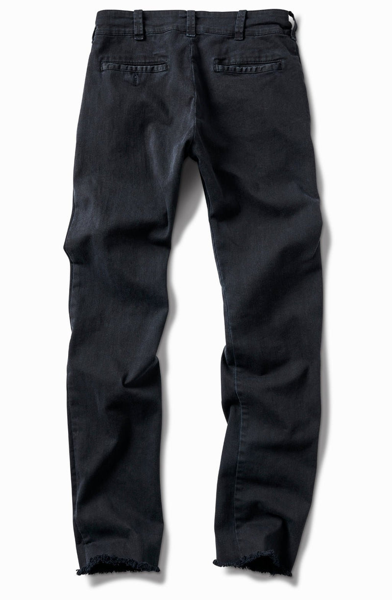 Italian Twill Overdyed Chino Pants- Washed Black