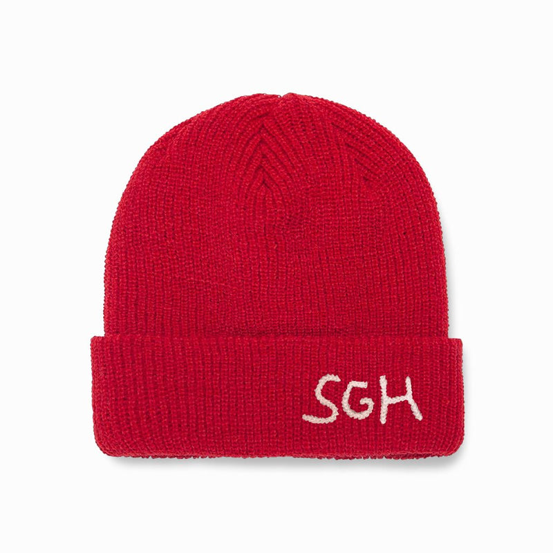 Red cord beanie 02 with Off White