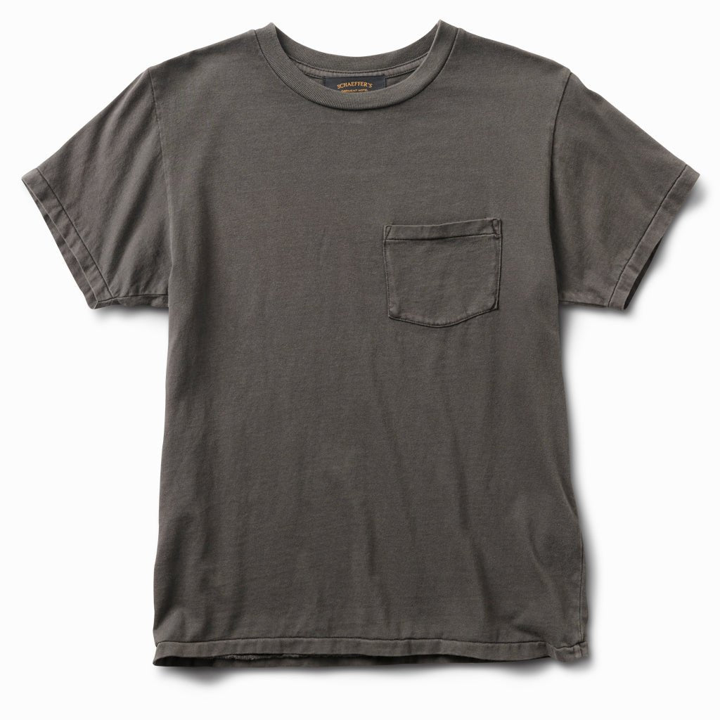 Ringspun 40s Pocket Tee - Charcoal Grey - Schaeffer's Garment Hotel