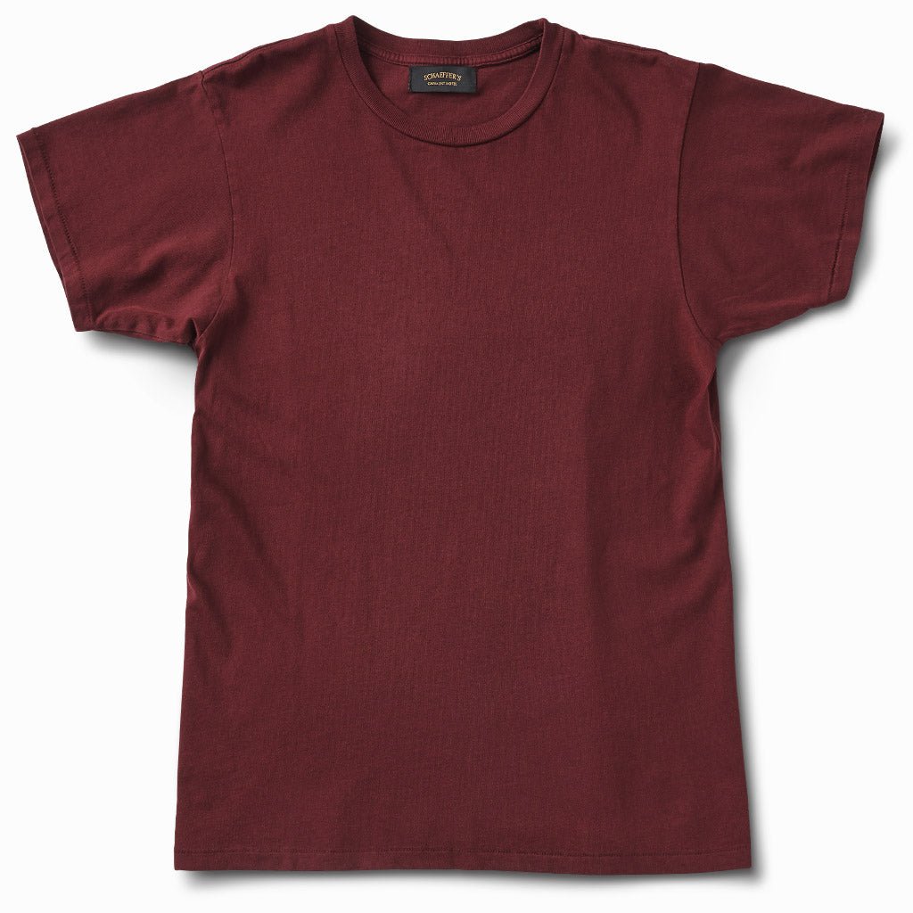 Ringspun 40s Tee - Oxblood - Schaeffer's Garment Hotel