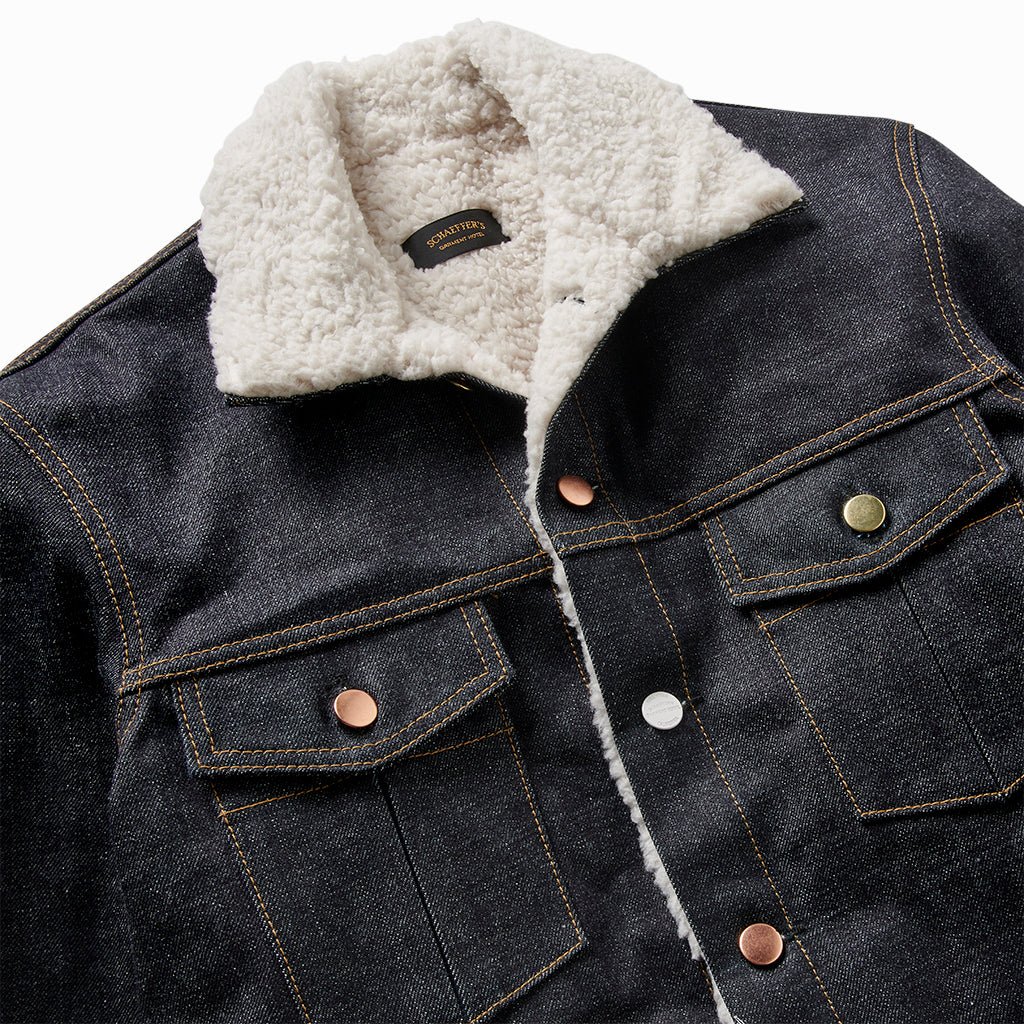 Jean Jacket Rope Shearling Denim Jacket - Rope Indigo - Schaeffer's Garment Hotel