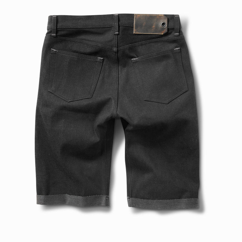 103 Sulphur Black - Tall Rise Denim Shorts
